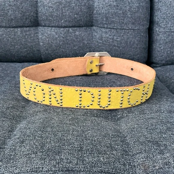 Von Dutch Jeff Gallea Belt Vintage Size 28 Von Dutch Black Studded Jeff Gallea Leather Belt main image 3